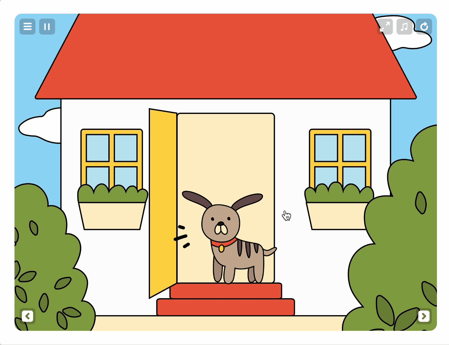 Pets Pals title screen, a TinyTap learning game
